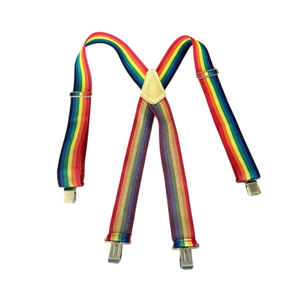 VTG McGuire-Nicholas Rainbow Suspenders 2” Wide Claw Closure ASO Robin Williams